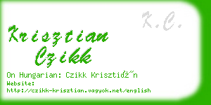 krisztian czikk business card